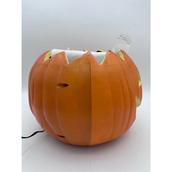 Vintage Gemmy Halloween Flame Light and Sounds Pumpkin 2002 With Box - Picture 9 of 16